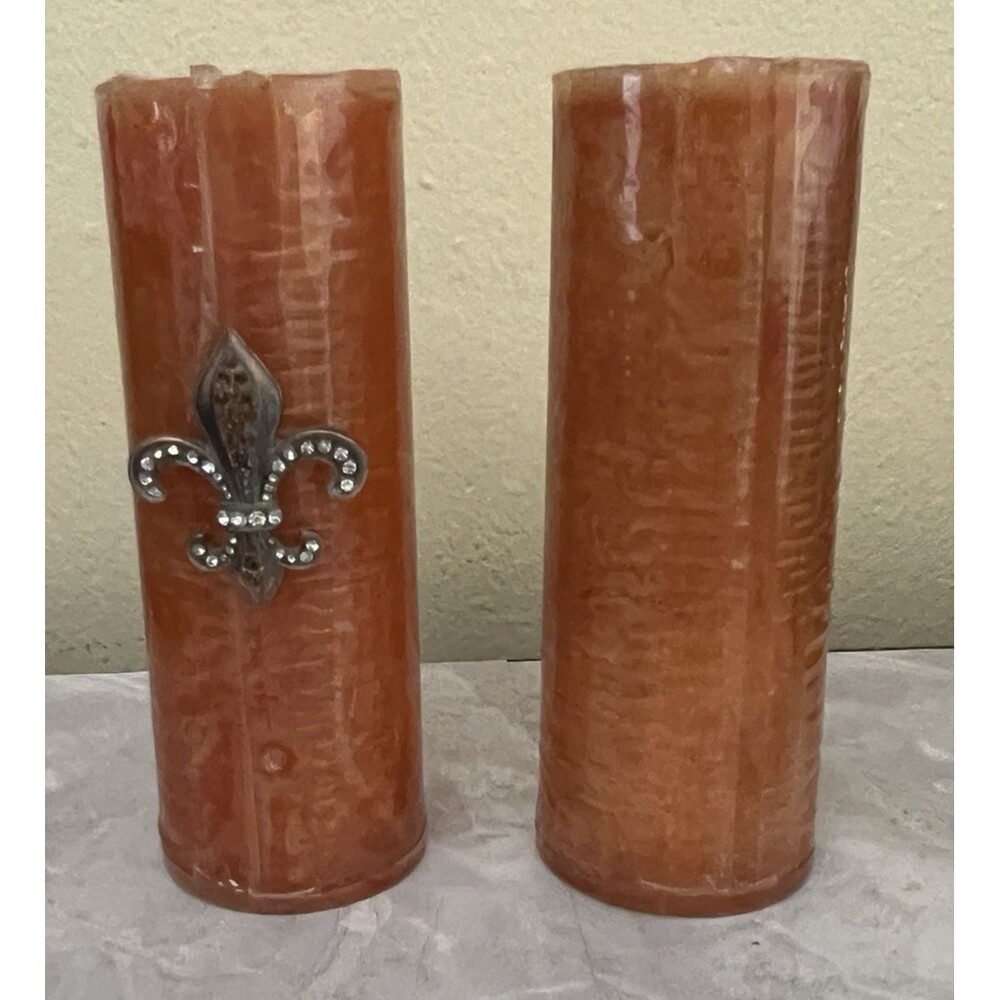 Landia Home Sun Ripened Raspberries 8" Pillar Candle Lot of 2 Vtg